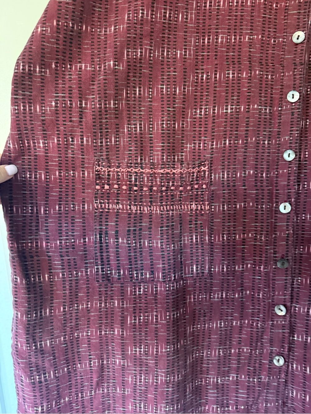 Marketplace Handwork of India Oversized Boho Shirt Tunic Size 1X - Picture 4 of 14